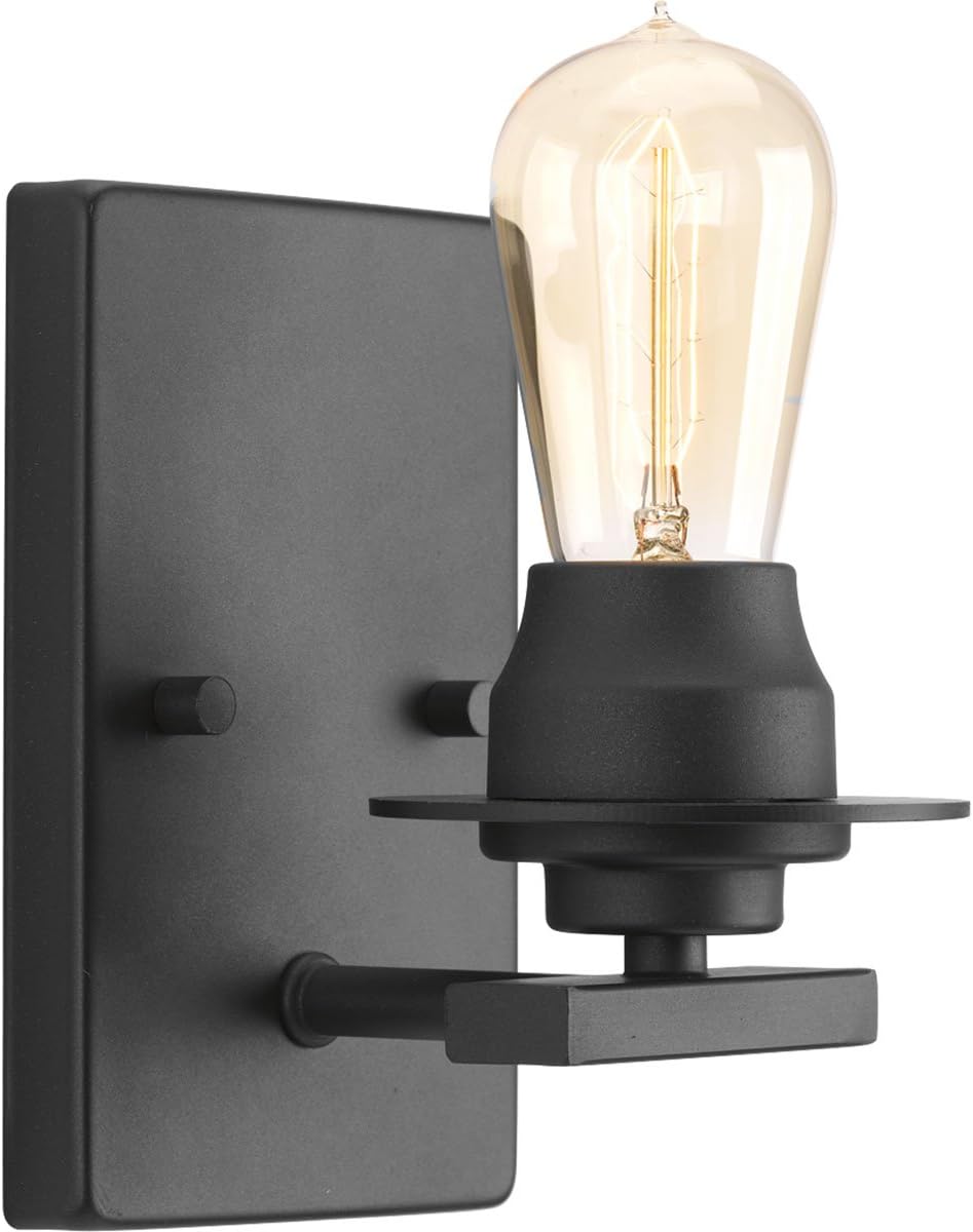 Progress Lighting P300008-009 Debut One-Light Bath, Graphite Pack of 2