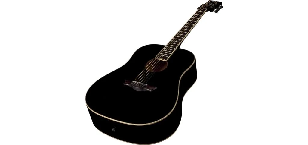 Dean Guitars AXS Series Dreadnought Acoustic Guitar, Mahogany, Classic Black, AX D mAh CBK