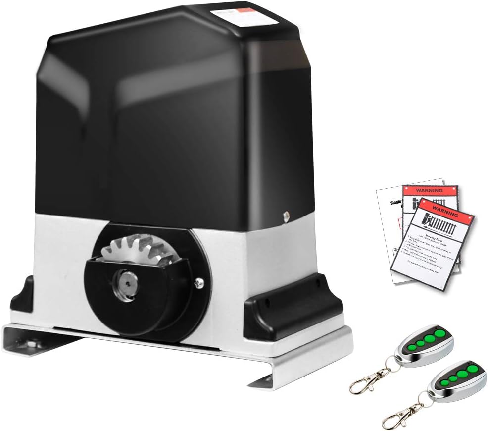 TOPENS RK1200 Automatic Sliding Gate Opener Kit Heavy Duty Rack Driven Sliding Gate Motor for Slide Gates Up to 3400 Pounds and 40 feet, Driveway Security Slide Gate Operator
