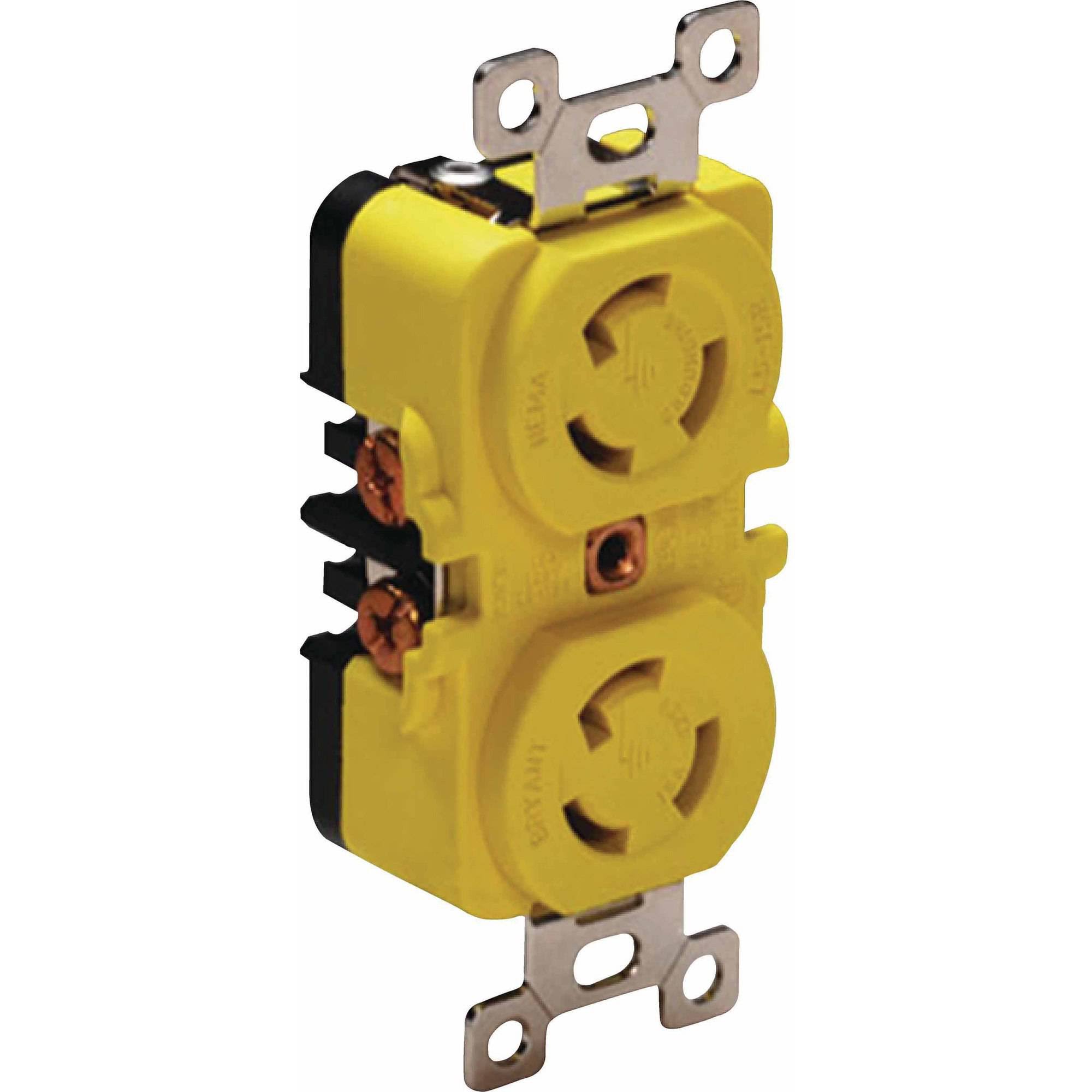 Marinco 4700CR Duplex Receptacle 15A/Yellow