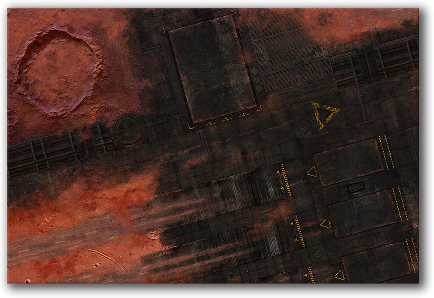 Frontline Gaming - FLG Mat - Mars Base 6x4' - Neoprene Wargaming Mat Pack of 2