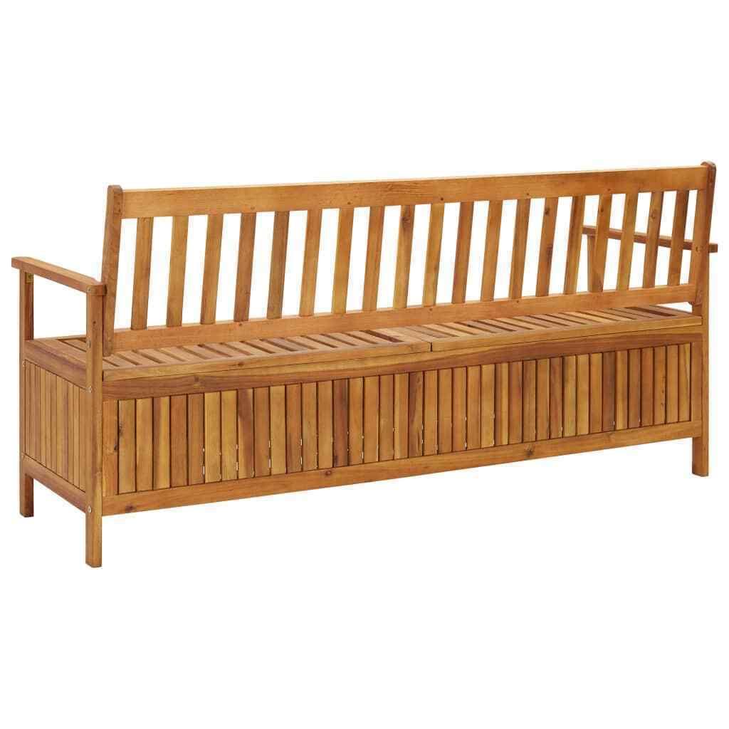 vidaXL Garden Storage Bench 66.9x22 Solid Acacia Wood