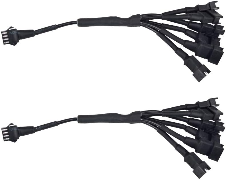 Kingshowstar 2pc 6 Way Splitter Y Cable for Use with 5050 LED SMD RGB NEON Accent Kits for LED Motorcycle ATV car Light Multi-Color Neon Strip