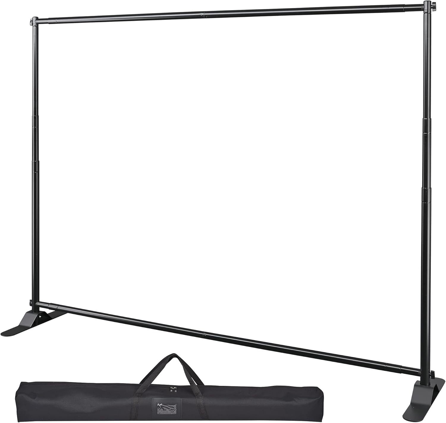 WinSpin 8x10 Ft Telescopic Step and Repeat Heavy Duty Backdrop Banner Stand with Carry Bag Photo Wall Exhibitor Display