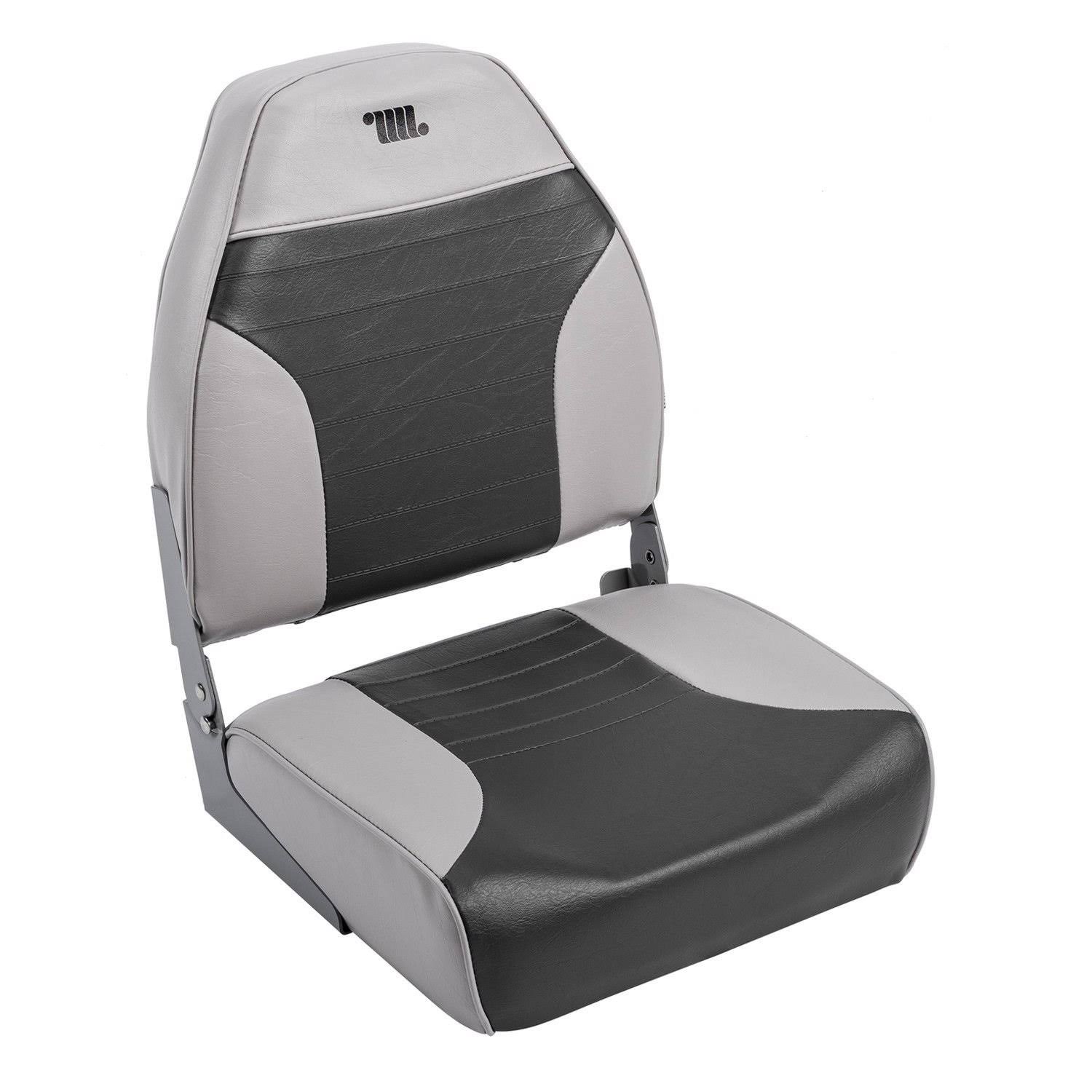 Wise Standard High Back Boat Seat, Grey/Charcoal