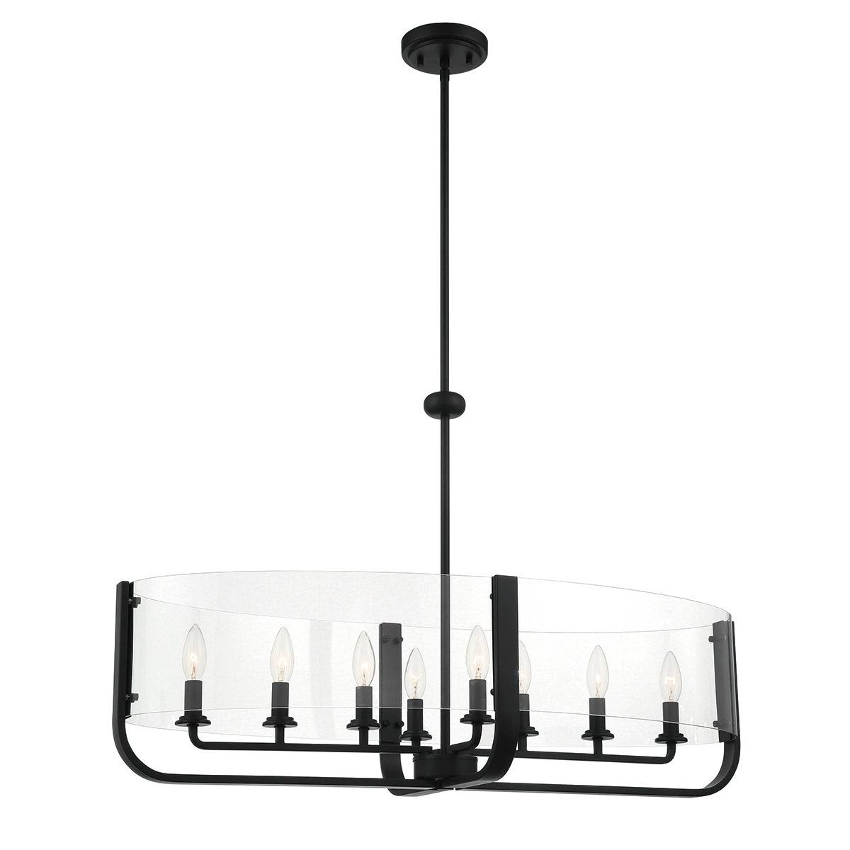 Eurofase Lighting 38157-035 Campisi - 8 Light Oval Chandelier Black