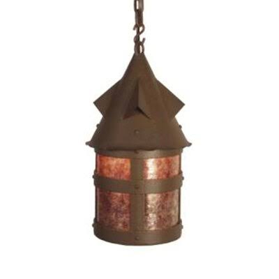 Bayview 1-Light Outdoor Hanging Lantern Loon Peak Finish: Black, Shade Type: Bungalow Green