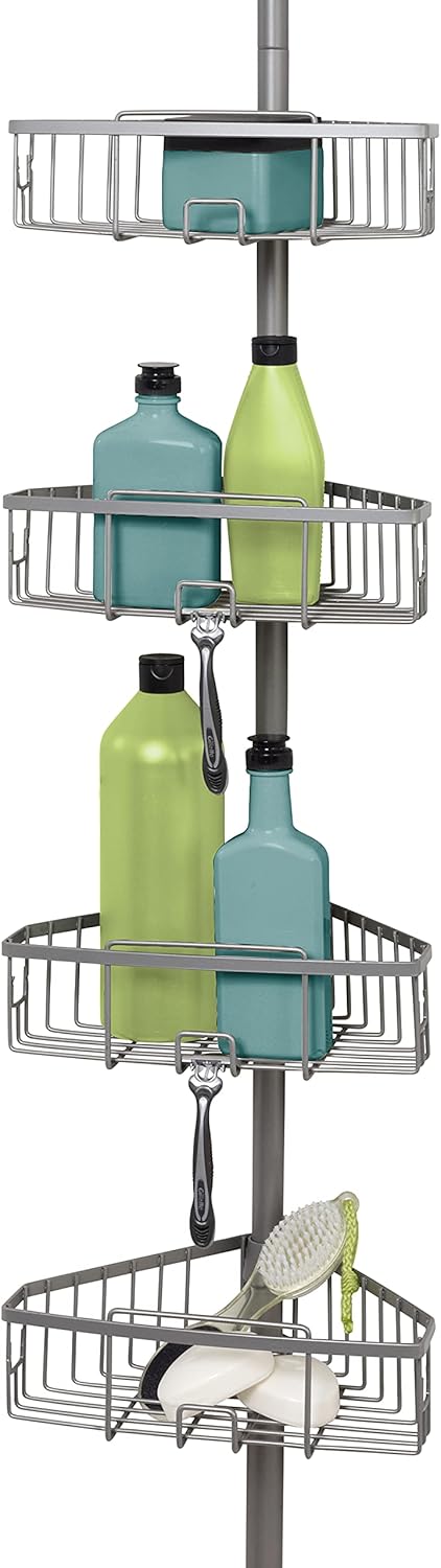 Zenna Home, Bronze Shower Tension Pole Caddy Pack of 2