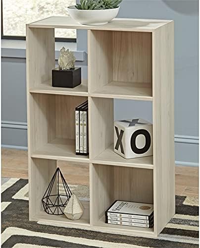 Bowery Hill Six Cube Engineered Wood Organizer in Natural Pack of 2