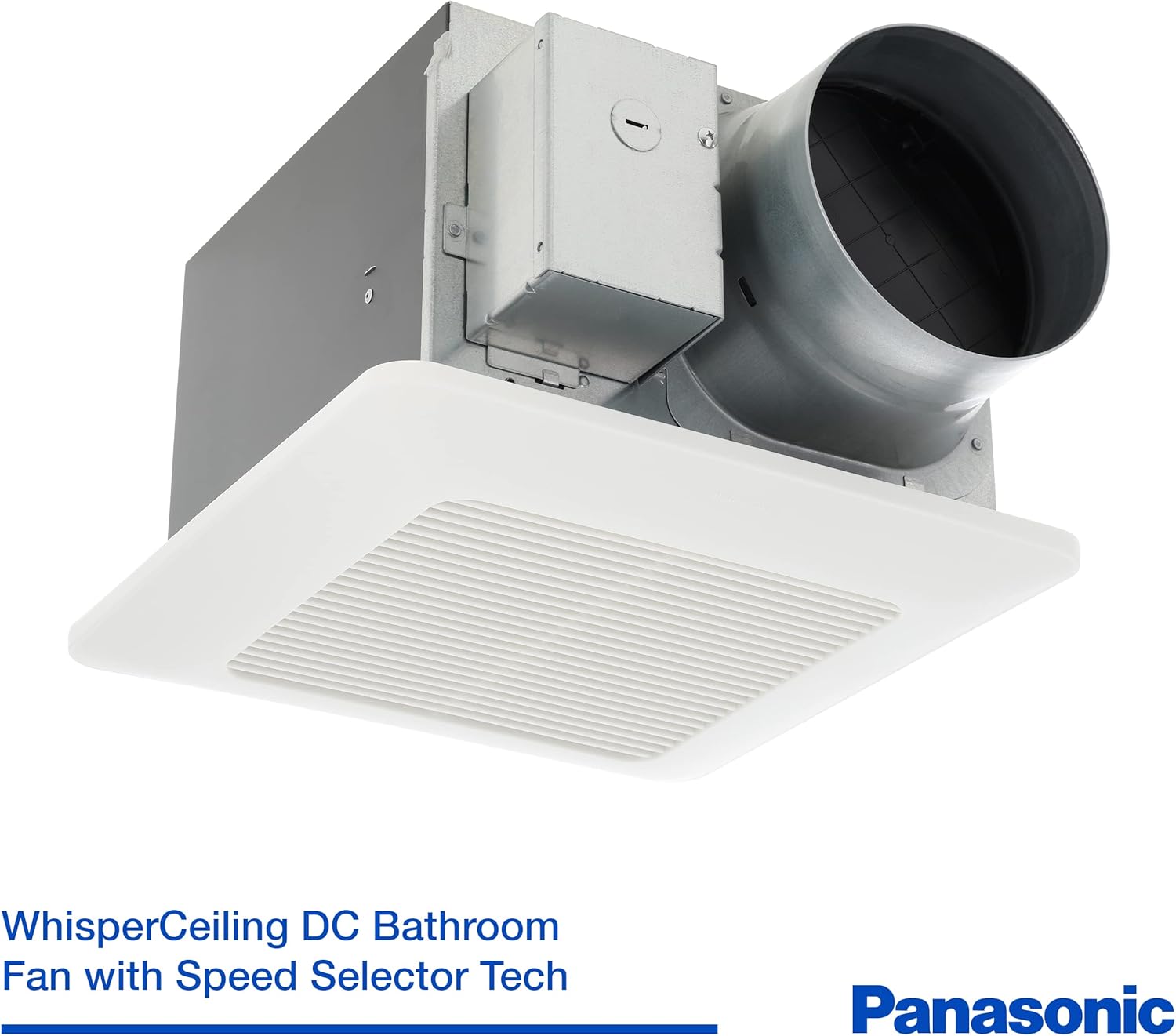 Panasonic FV-1115VQ1 WhisperCeiling DC Ventilation Fan, 110-130-150 CFM,With SmartFlow and Pick-A-Flow Airflow Technology and Flex-Z Fast Installation Bracket,Quiet Energy Star Certified Energy-Saving