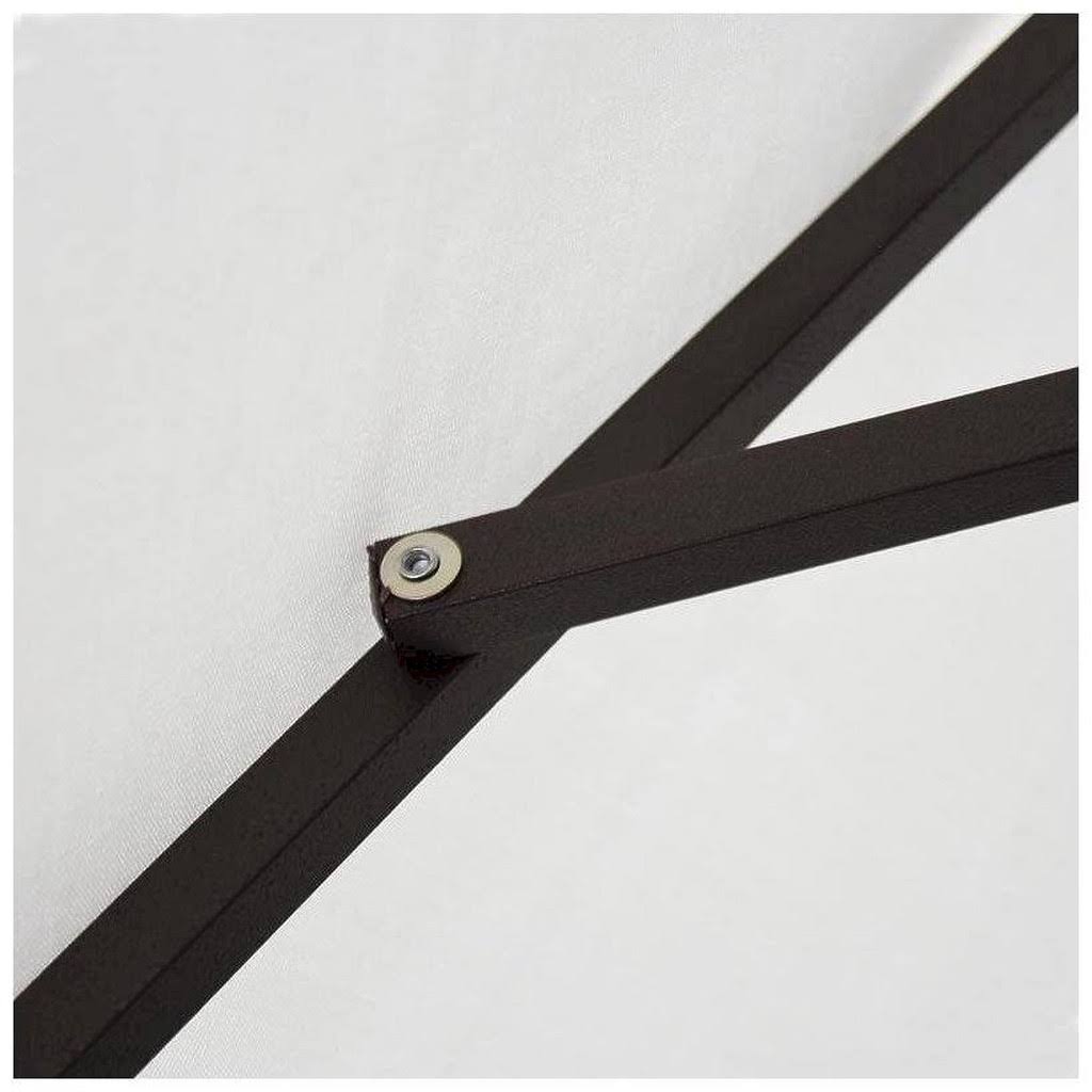 California Umbrella 9& Patio Umbrella Bronze Aluminum Pole, Auto Tilt, Crank Lift, Olefin Terracotta Fabric