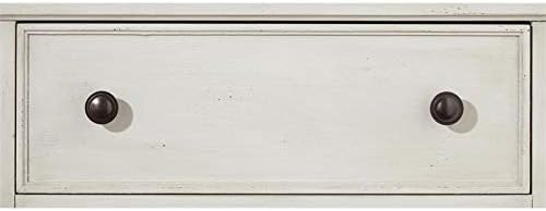 Legacy Brookhaven Wood Six Drawer Dresser Vintage Linen and Rustic Dark Elm