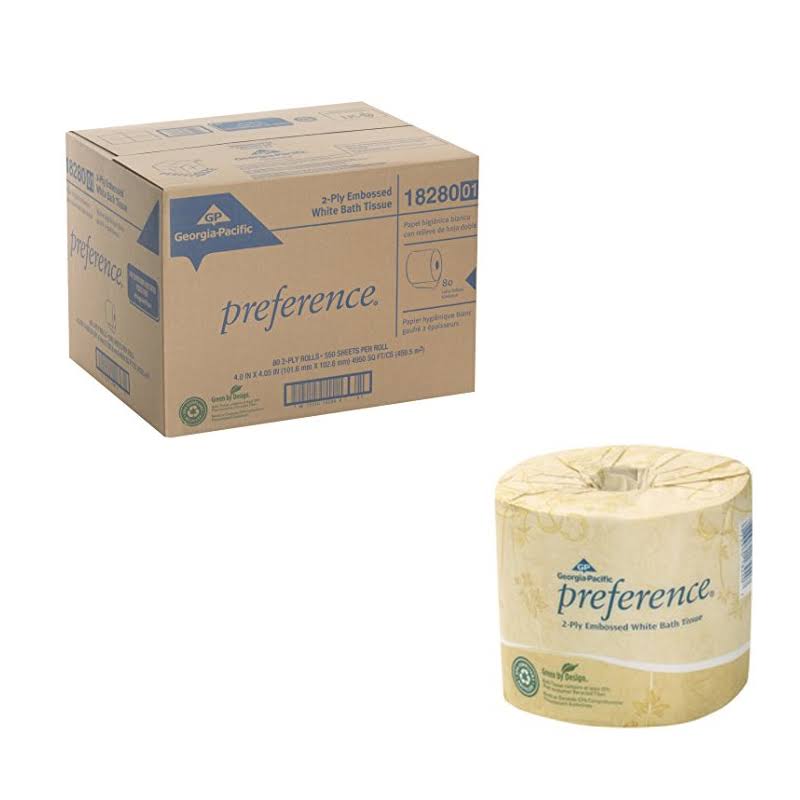 Georgia-Pacific SKU #18280 - Preference Embossed Bathroom Tissue - 1 Case