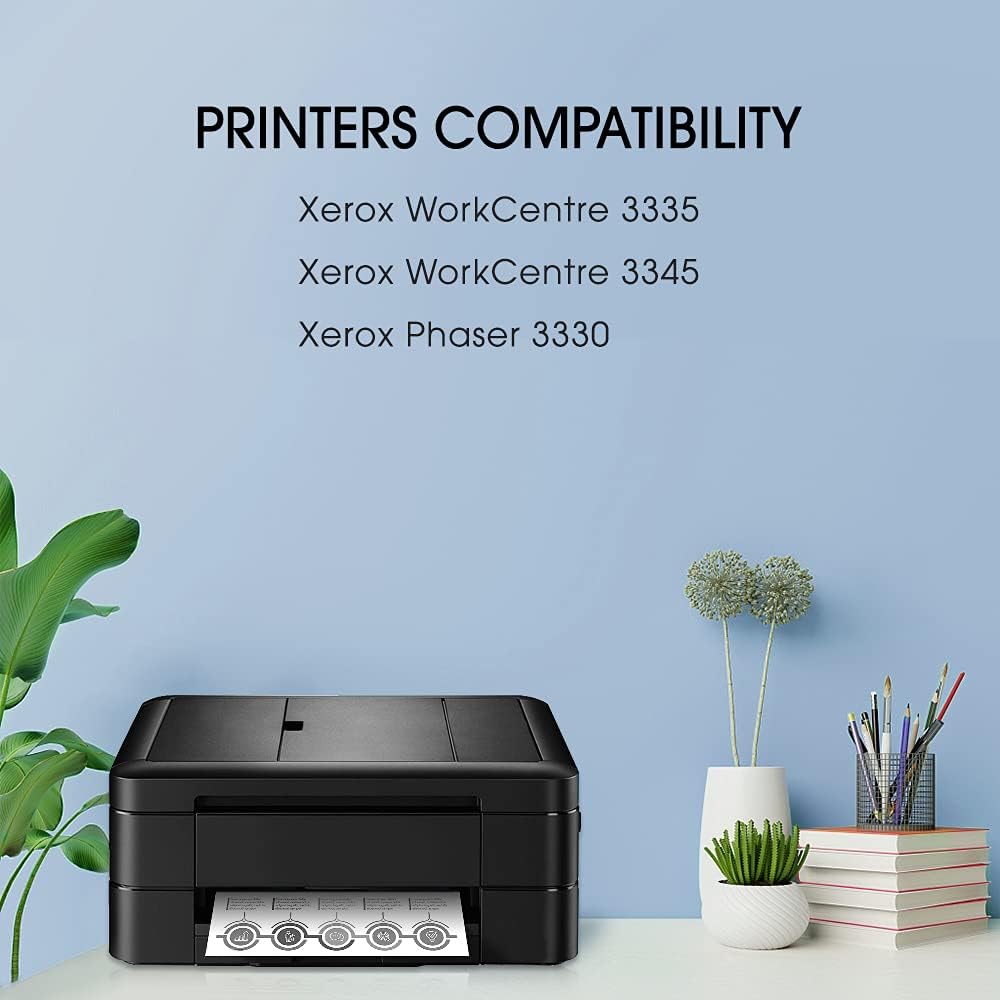MasaiMara 106R03622 Compatible Toner Cartridges Replacement for Xerox Phaser 3330 WorkCentre 3335 3345 3335dni 3345dni 106R03621 Toner – High Yield 8,500 Pages (Black, 2Pack)