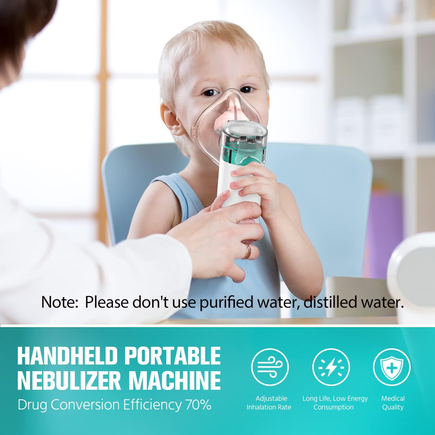 Portable Nebulizer, Nebulizer Machine, Portable Nebulizer Machine for Adults & Kids with Full Accessory, Personal Nebuliser for Breatthing Problems, for People of Any Age