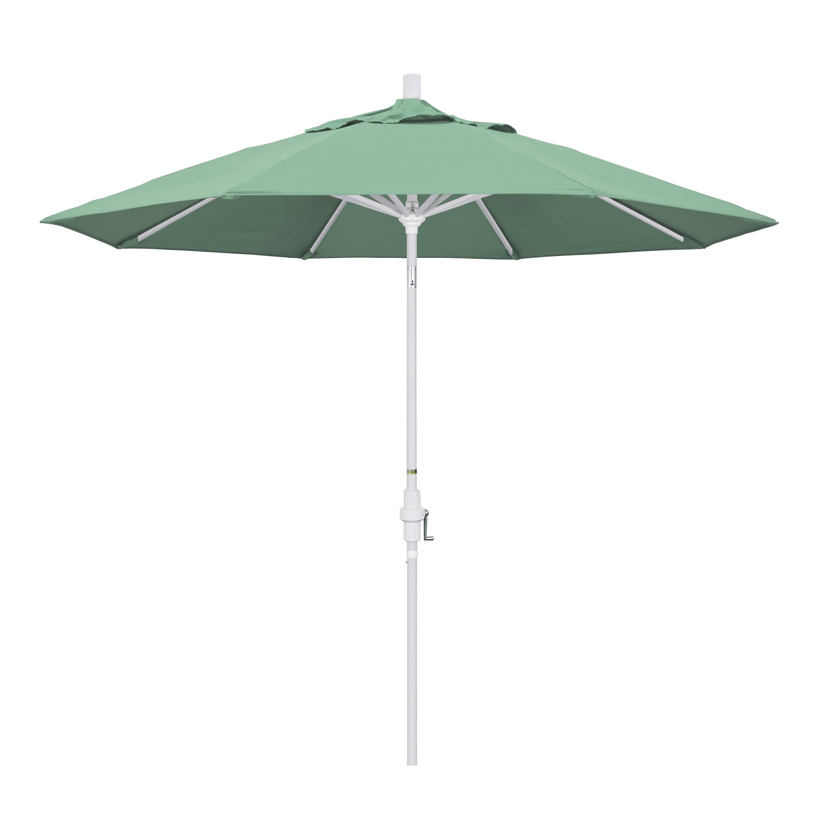 California Umbrella 9 Feet Aluminum Market Umbrella Collar Tilt - Matted White/Pacifica/Spa