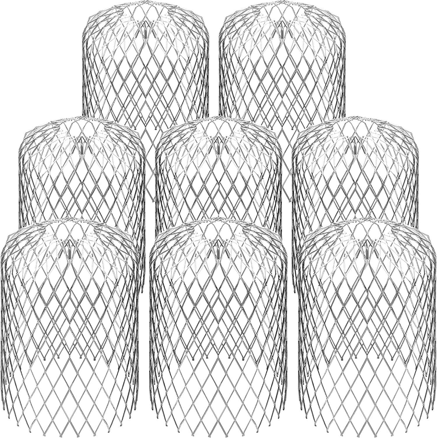 GardenAce Gutter Guards - 8 Pack - for Downspout - Stops Blockage - Expandable Aluminum Mesh Strainer for Leaf & Debris Blockage - Leaf Strain Filter for Roof Gutters (8 Pack, 4