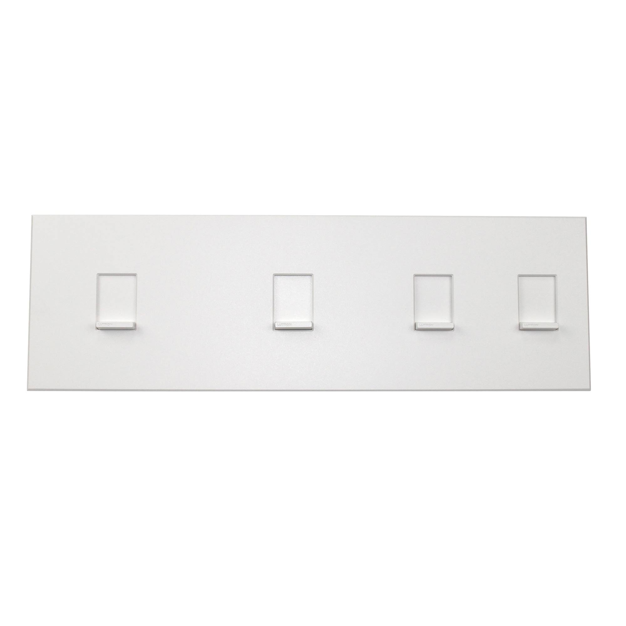 Lutron NT-LLSS-NFB-WH Nova T, Four Gang Faceplate Slide Wall Plate, White