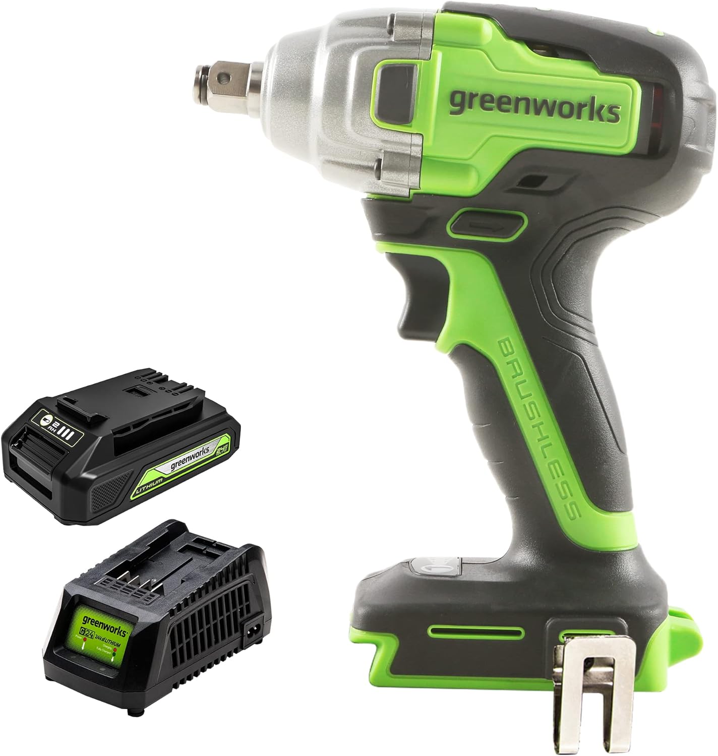 Greenworks 24V Brushless Cordless Rotary Hammer, Impact Rate 4500 IPM, SDS-Plus - Battery and Charger Sold Separately