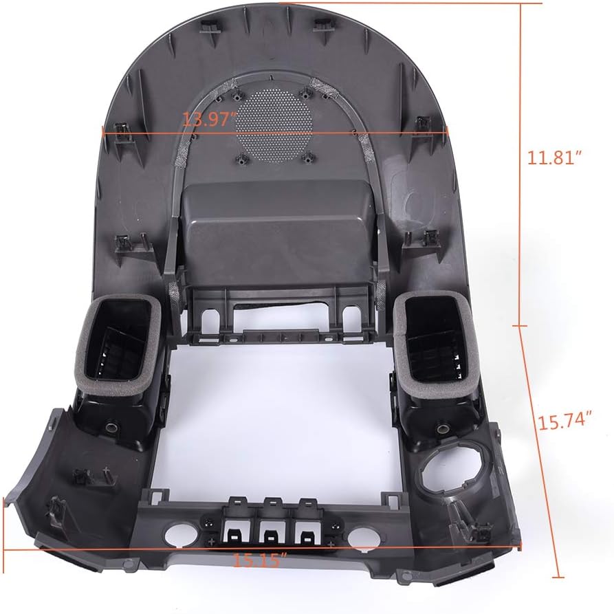 PIT66 Center Dash Bezel, Compatible with 04-06 Nissan Titan Armada SE & LE (NOT FIT Dual Climate Control) Center Dash Radio AC Finisher Surround Bezel with Center Speaker Panel
