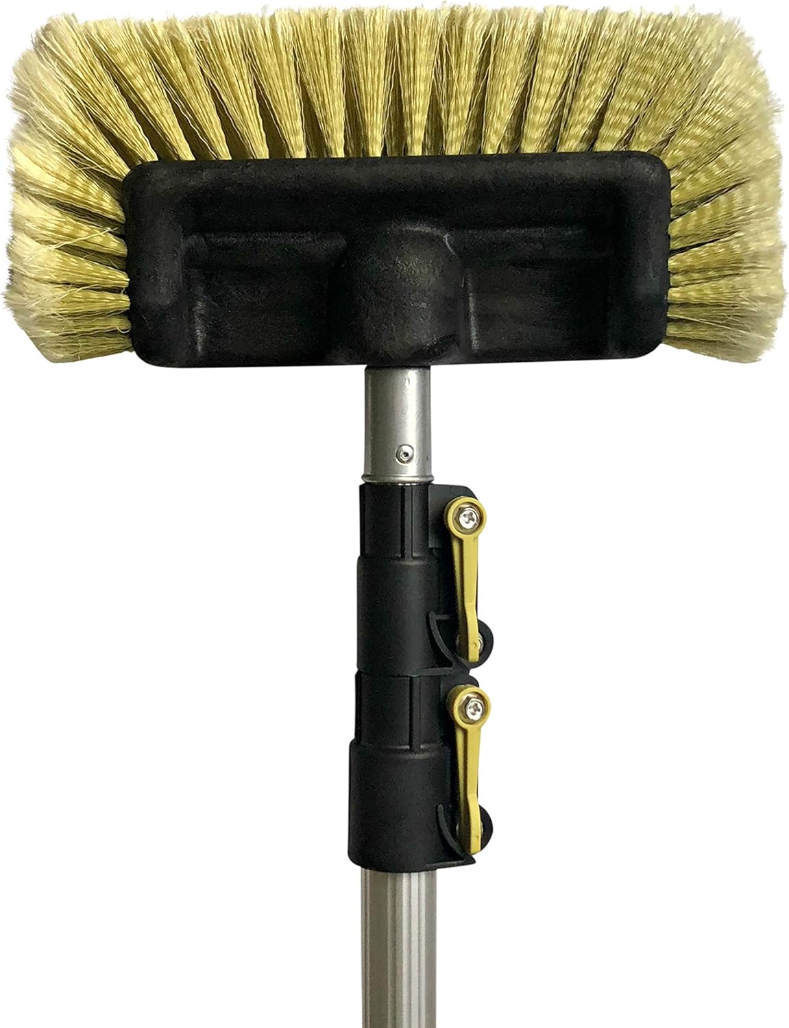 DocaPole 5-12' Soft Bristle Car Wash Brush & Extension Pole |11” Scrub Brush with 12 Foot Handle | Long-Reach Cleaning Brush and Deck Brush for Car, Truck, Boat, RV, House Siding, Floor, and More Pack of 2