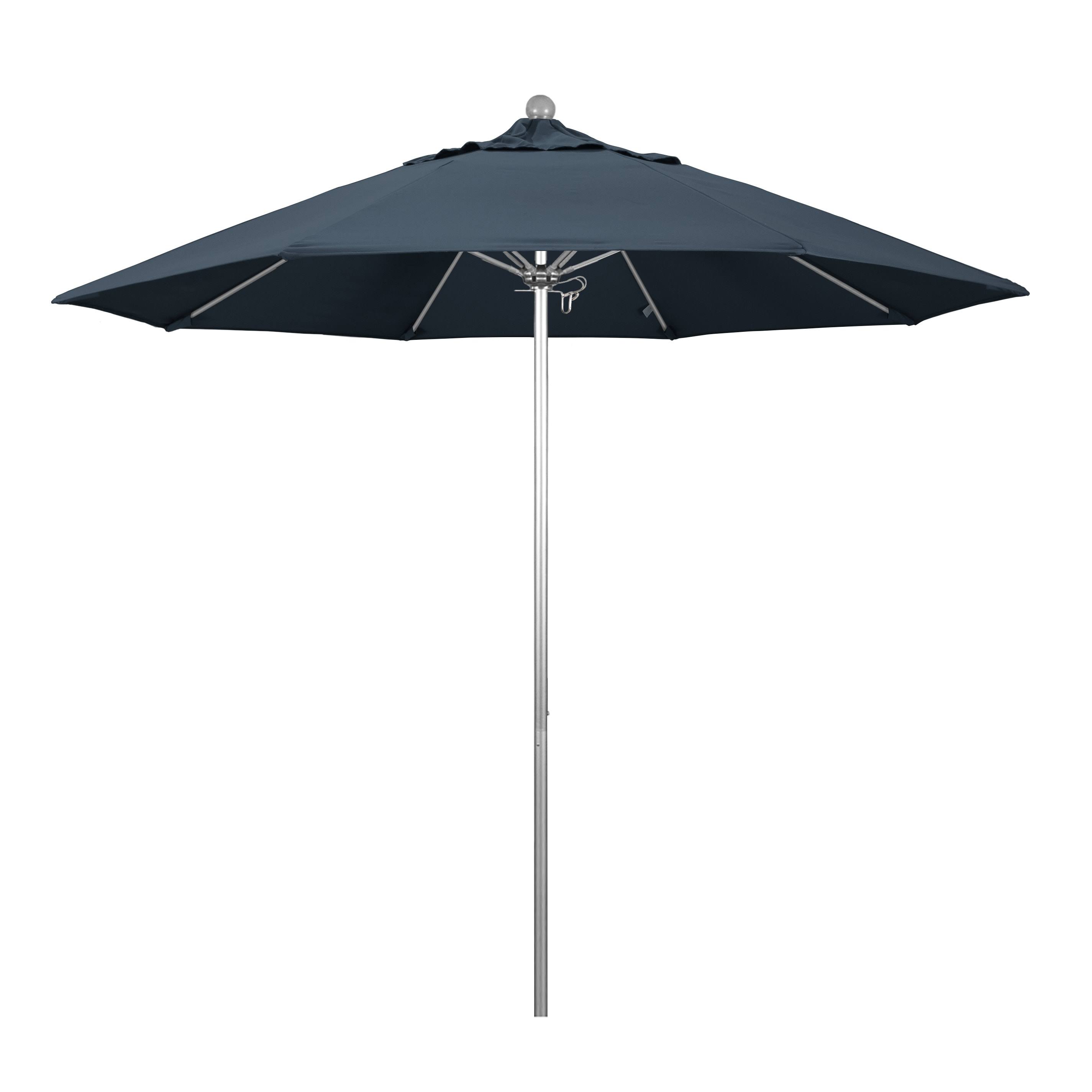 California Umbrella - 9& Fiberglass Market Umbrella SA52 - Sapphire 002: Silver Anodized - Pacifica