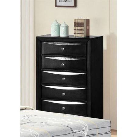 Red Barrel Studio Queeny 5 Drawer Chest, Black