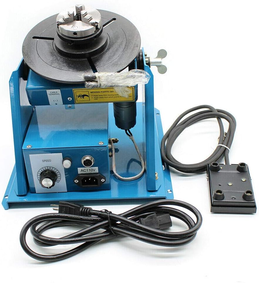 Positioner 110V Rotary Welding Positioner 2-10 r/min High Speed Portable Welder Positioner Mini Turntable Table Machine (2.5