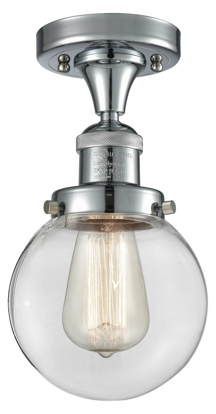 Innovations Lighting 517-1CH-PC-G202-6 Beacon-1 Light Semi-Flush Mount