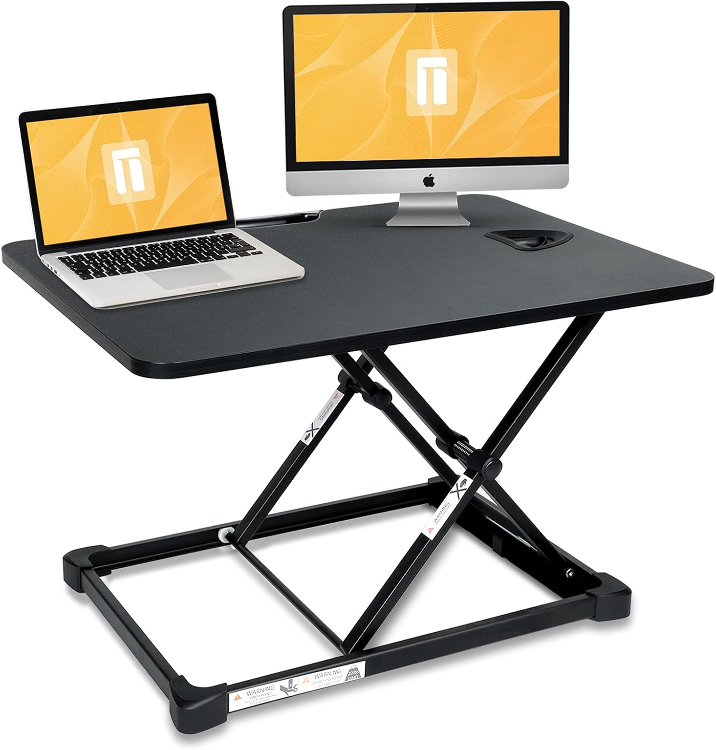 Standing Desk Converter Riser 25.6 inches, Stand Up Desk Riser Height Adjustable Pneumatic for Laptop & Computer Monitors Seconds Computer Desk for Home Office by Northread Pack of 2