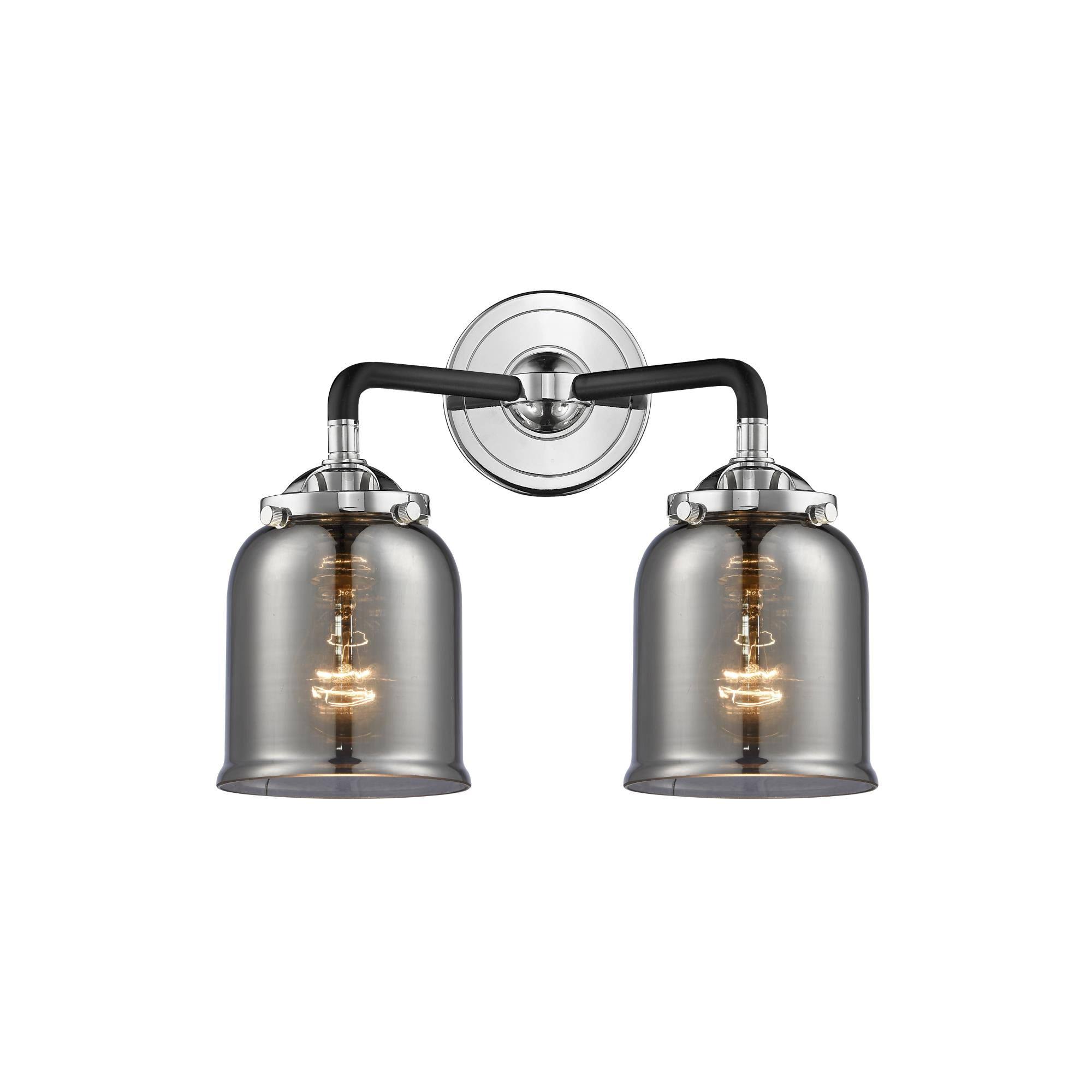 Innovations 284-2W-BPN-G53 Black Polished Nickel Small Bell 2 Light Bath Vanity Light