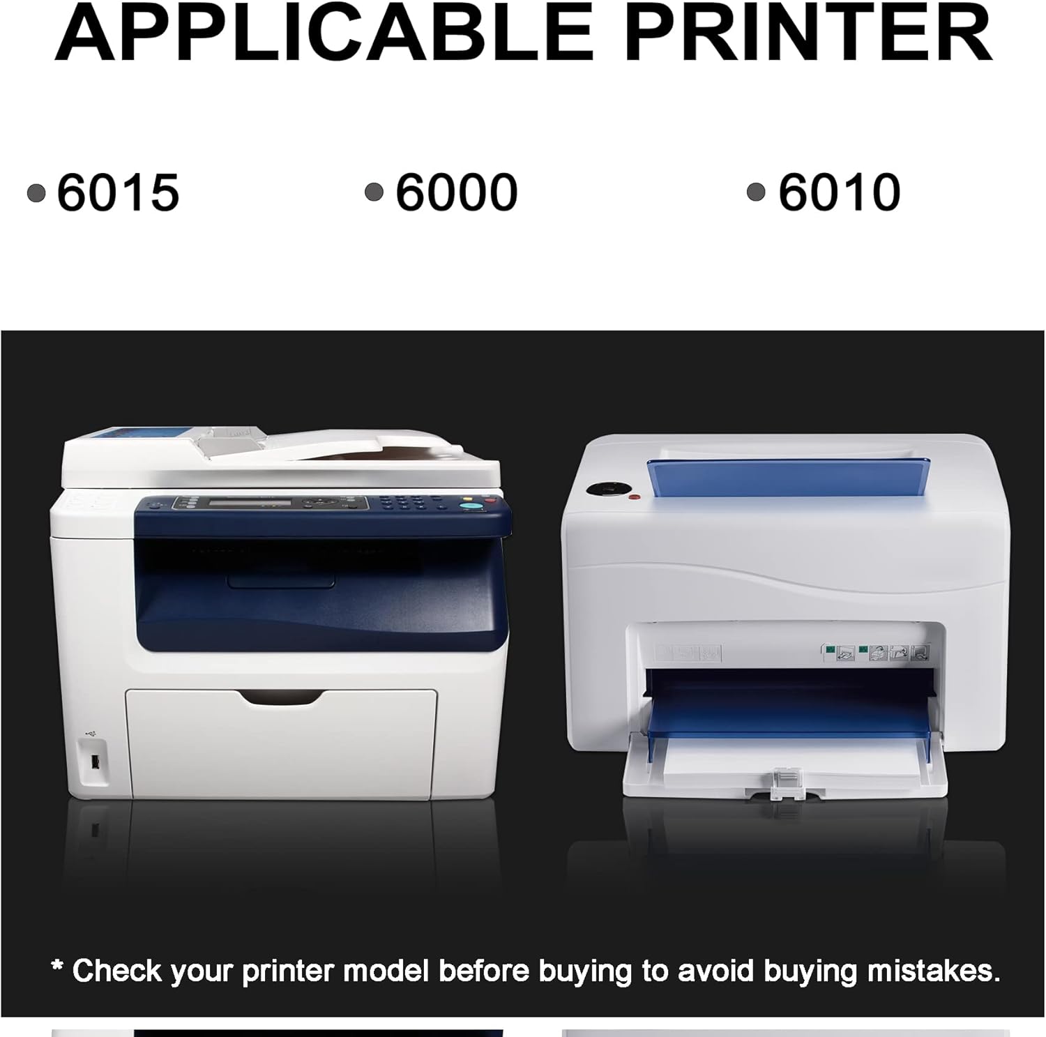 (1 Pack Magenta) 106R01628 Compatible Toner Cartridge Replacement for Xerox WorkCentre 6015 Phaser 6000 6010 Printer - Sold by Hiyotaink Pack of 2