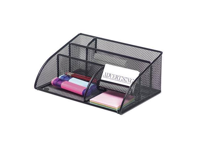 Brenton Studio Metro Mesh Angled Desk Organizer, Black