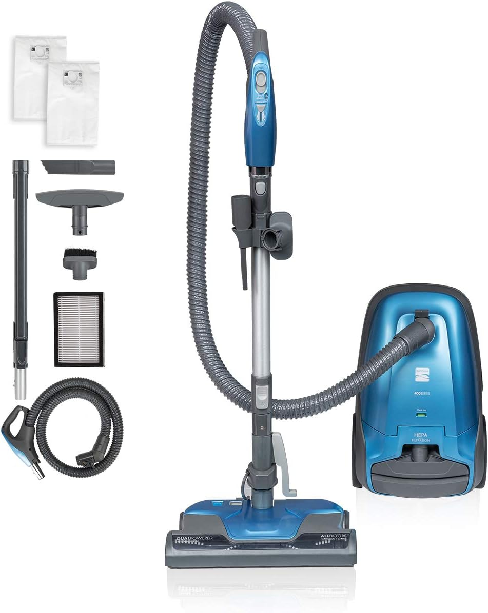 Kenmore BC3005 Pet Friendly Lightweight Bagged Canister Vacuum Cleaner with Extended Telescoping Wand, HEPA, 2 Motors, Retractable Cord, and 4 Cleaning Tools