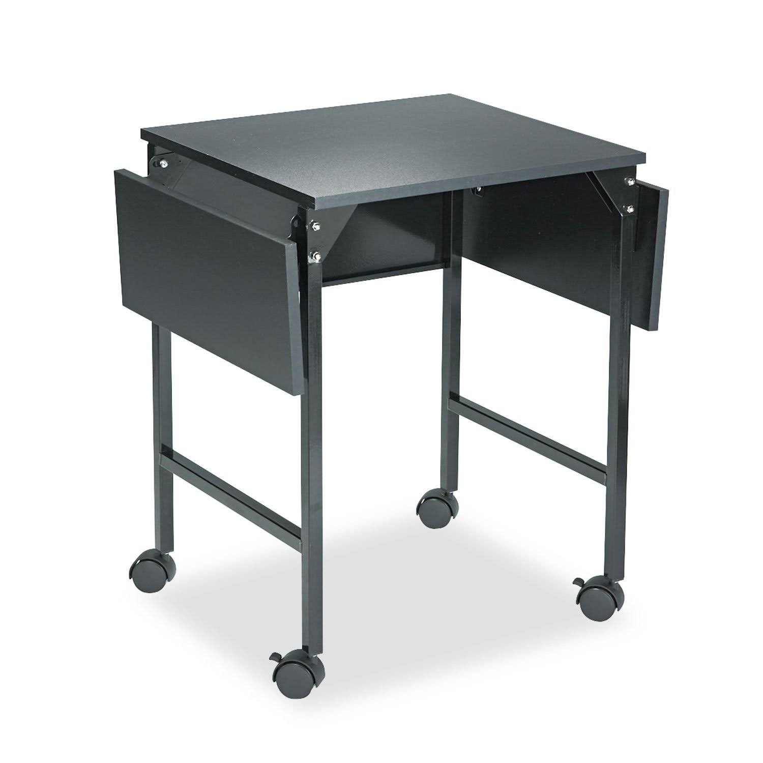 Safco Products 1876BL Machine Stand/Desk with Drop Leaves, Black