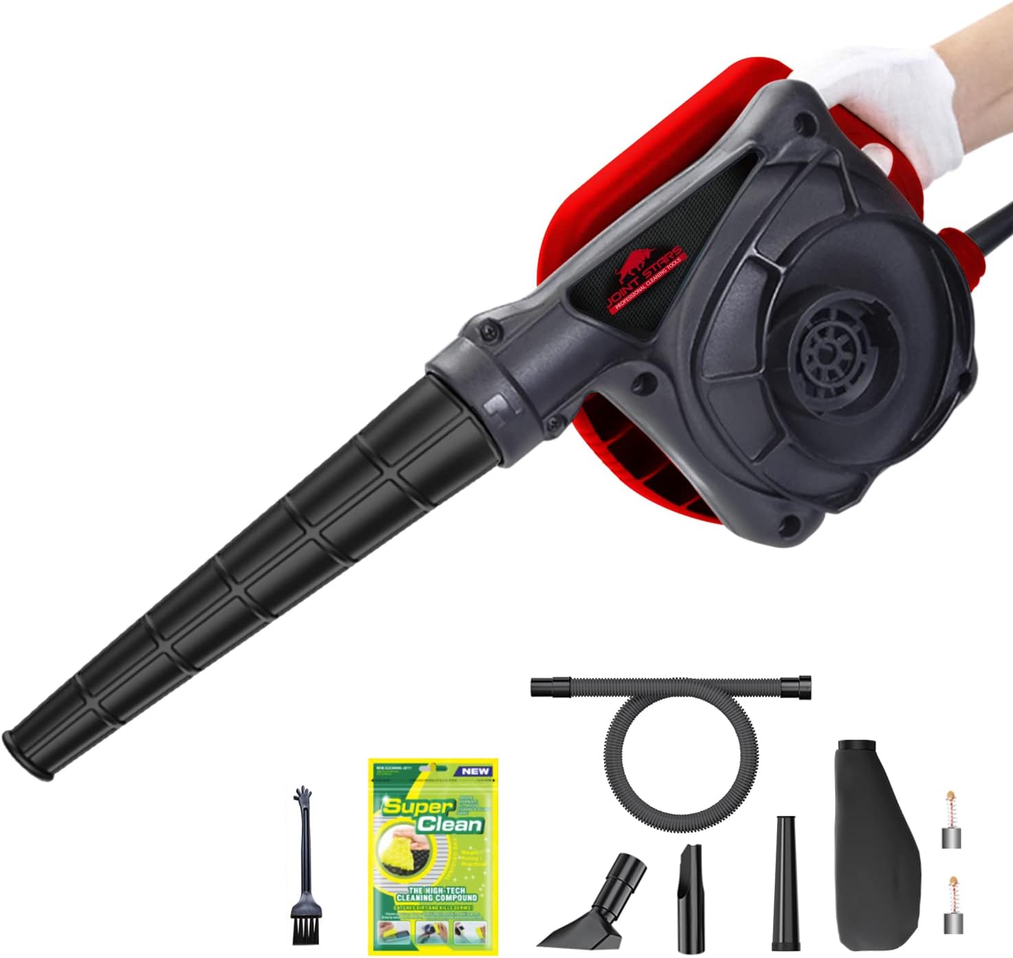 JOINT STARS Air Duster, Compressed Air Dusters, High-Power Air Blower for Computer, Electronic Duster, Compressed Air for Car Dust Blowing Tool,with Free Computer Cleaning Pack of 2