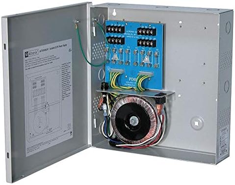 Steel Power Supply 8Fuse 24Vac @ 12.5A with Gray Finish