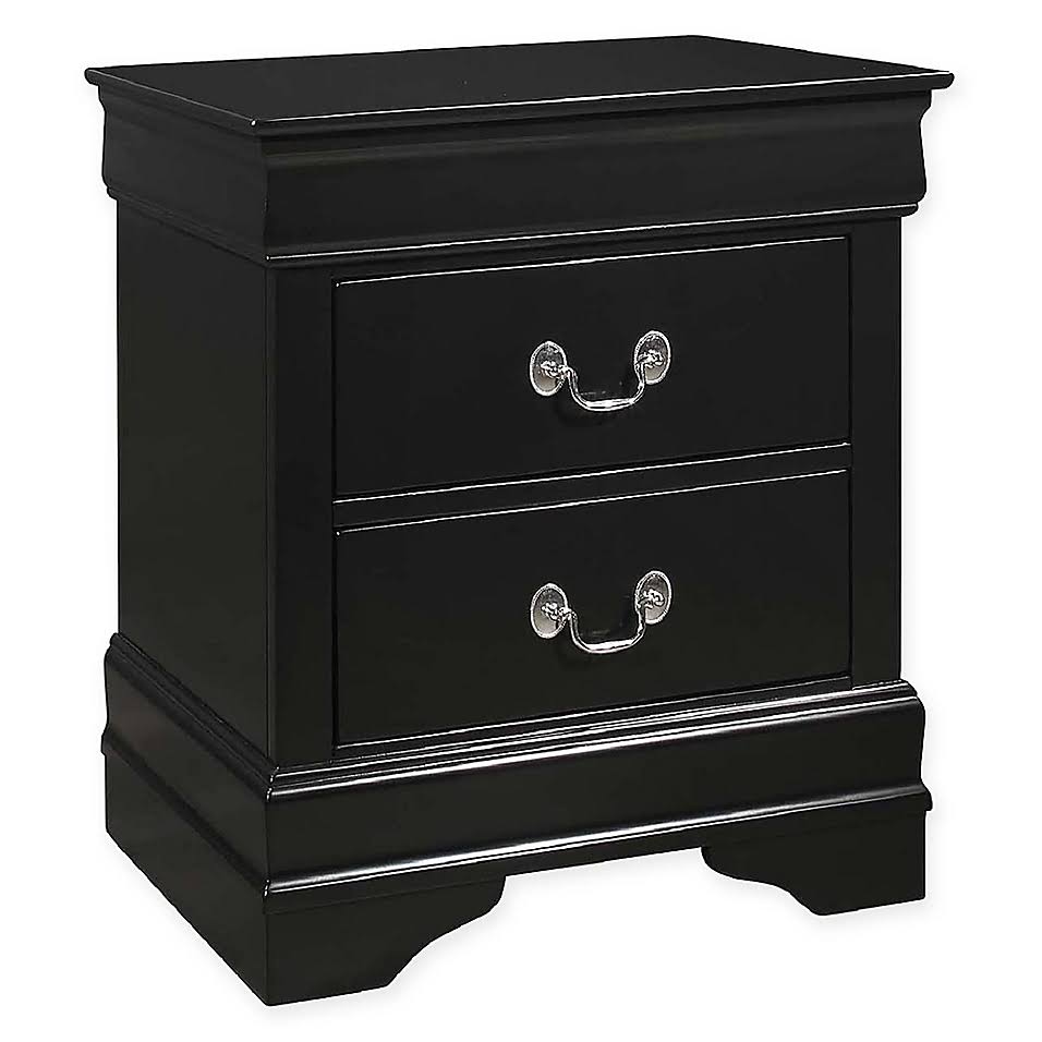 Hazelton 2-Drawer Nightstand in Black