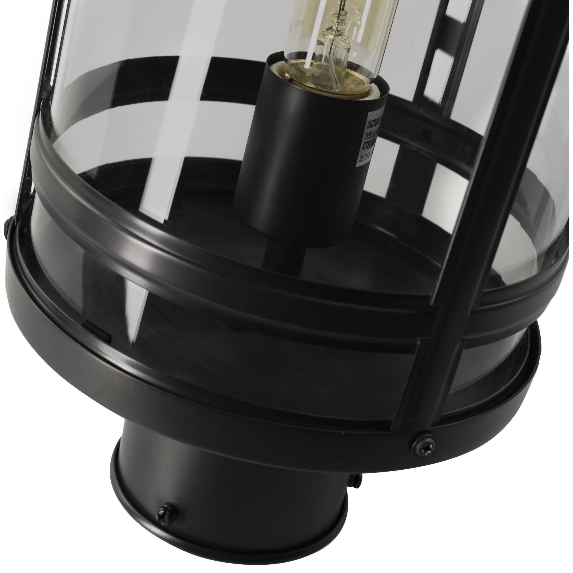 Norwell Lighting 1192-ADB-CL New Yorker Outdoor Post Light in Acid Dipped Black