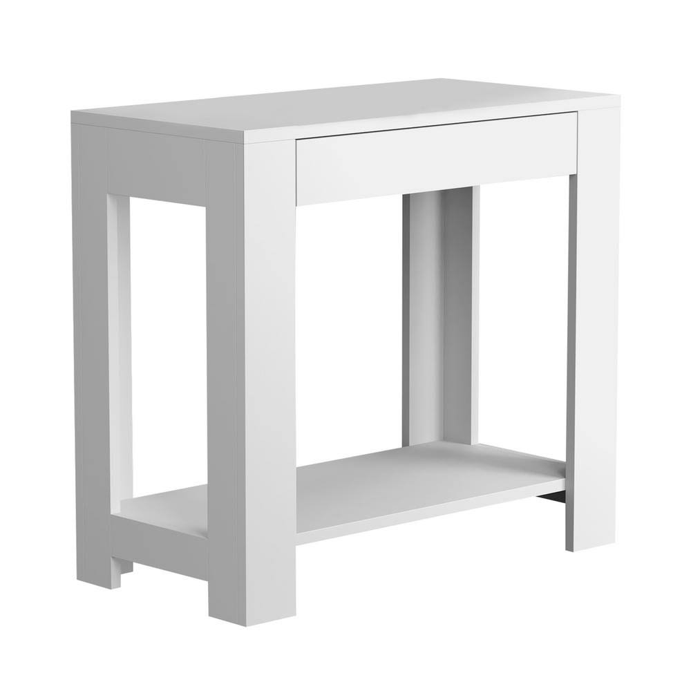 Safdie u0026 Co. Accent Table with Drawer - White
