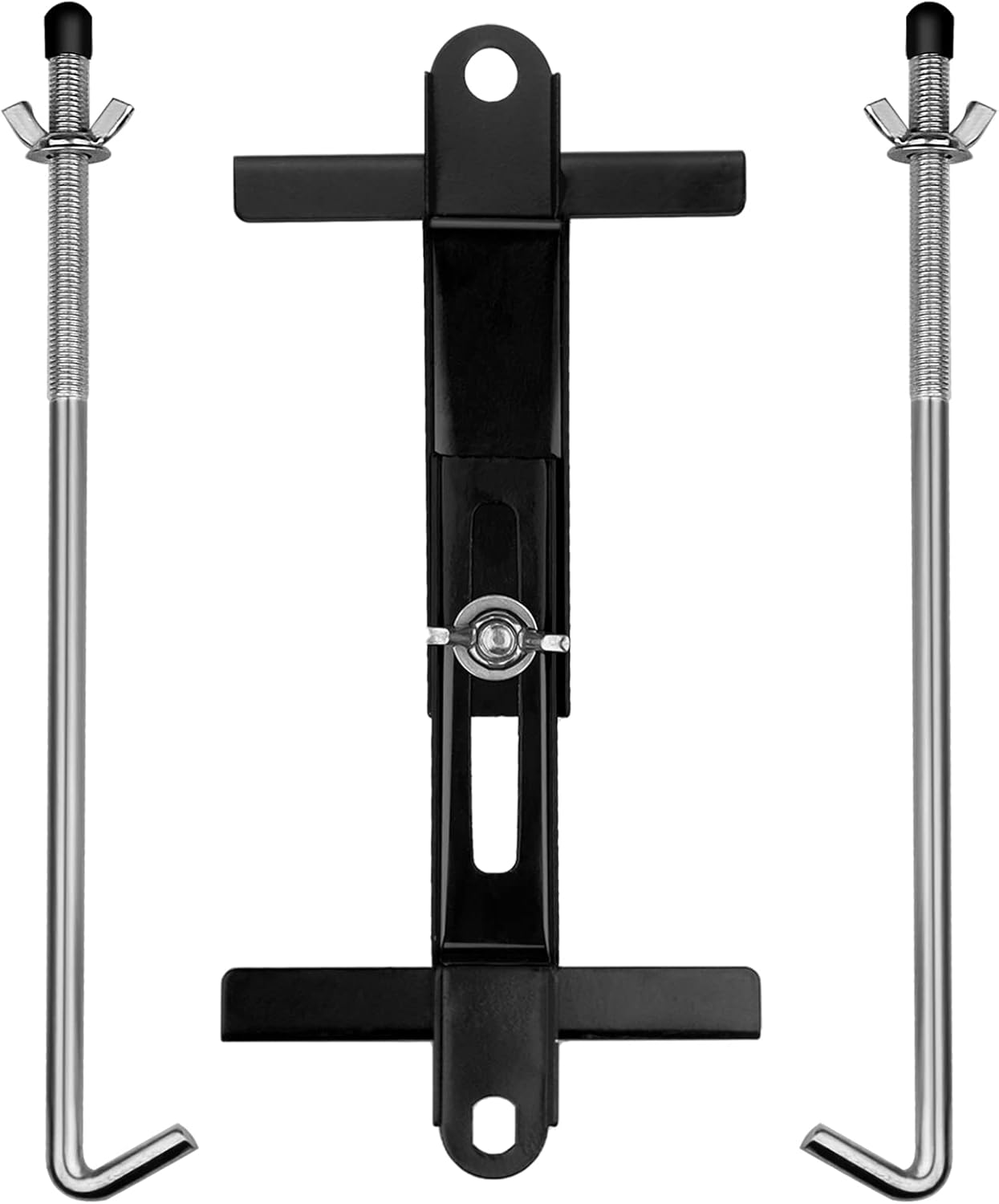 Ankey Adjustable Battery Hold Down, Universal Crossbar with 11 Inch Iron J Hook Bolt Battery Tie Down Holder Bracket for Car RV