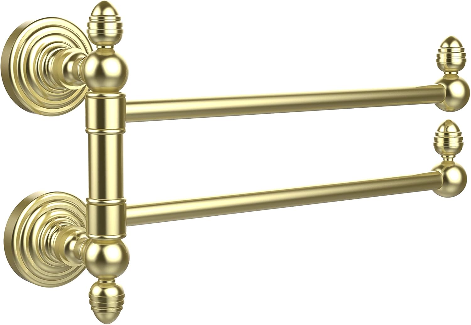 Allied Brass WP-GTB-2 Waverly Place Collection 2 Swing Arm Towel Rail, Satin Brass