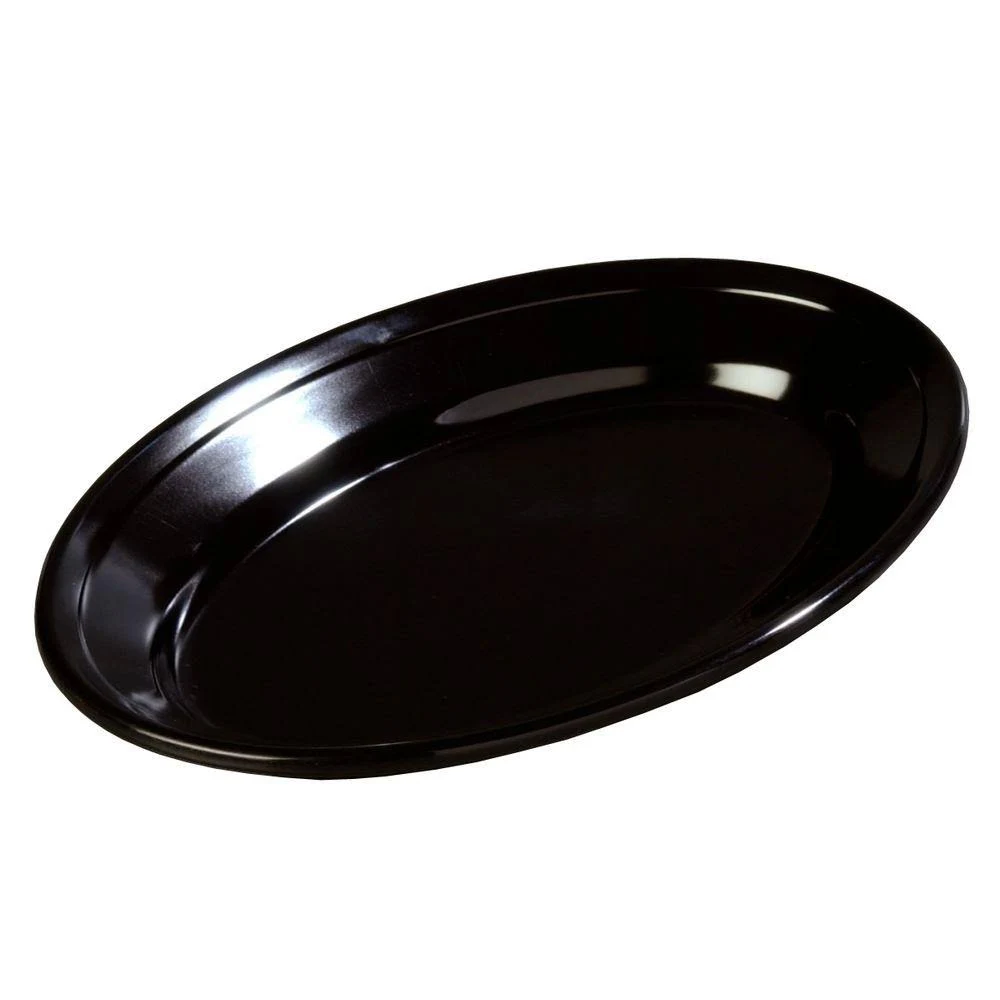 Carlisle 4356303 Dallas Ware Black Oval Platter - 24 / CS