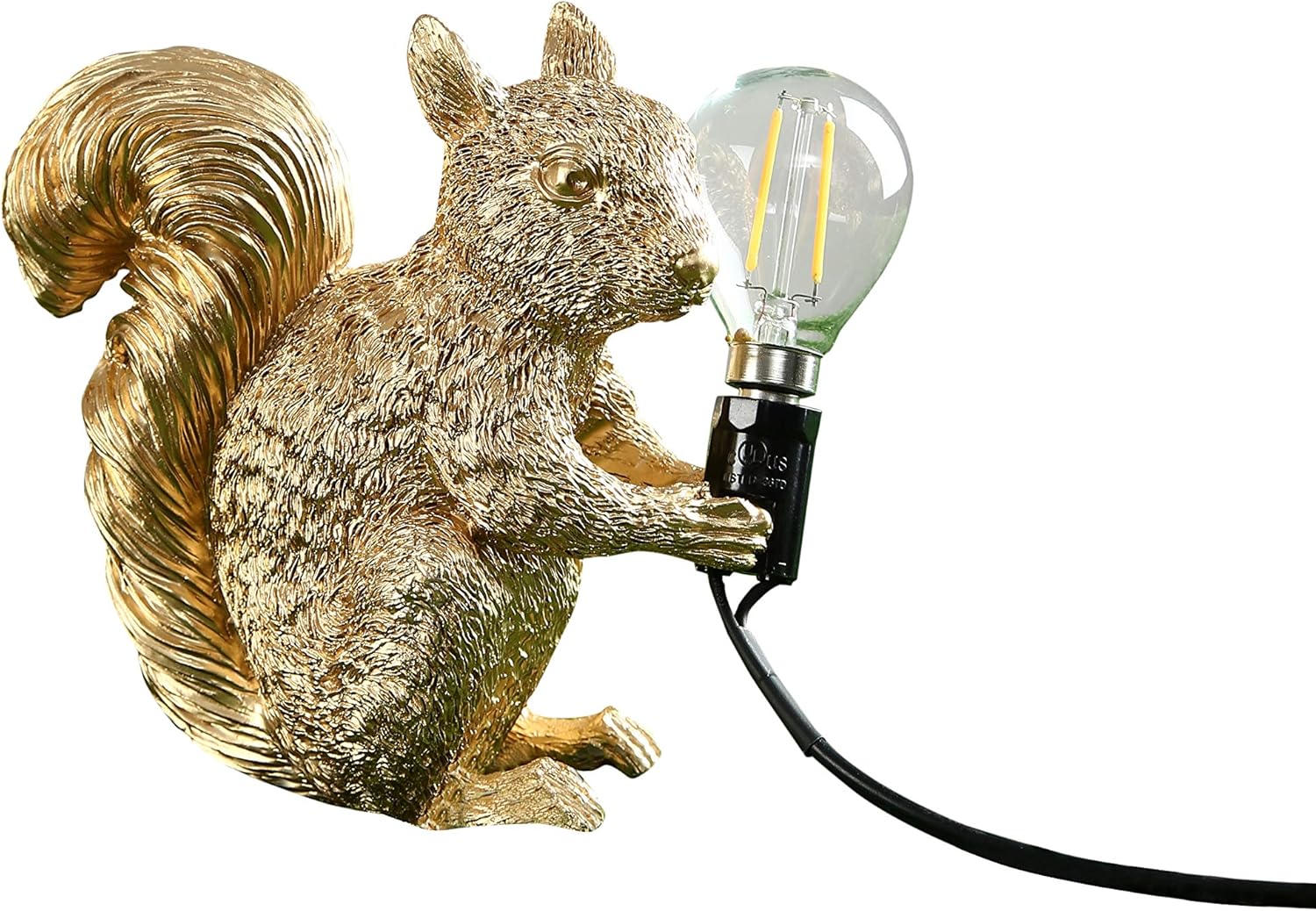 MAYOLA Modern Resin Squirrel Table Light, Resin Squirrel Lighting Fixture for Living Room, Bedroom, Office, College Dorm (White) Pack of 2