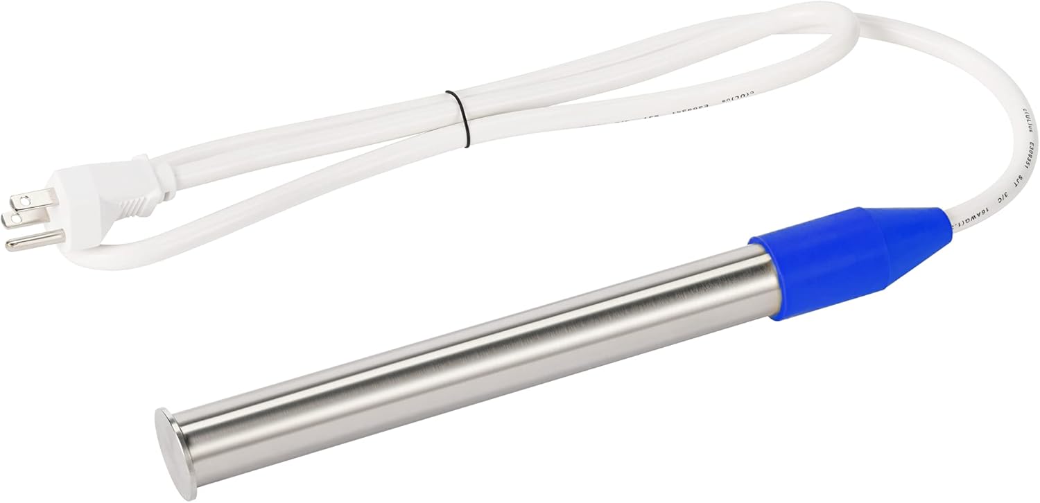 1000W Stainless Steel Fully Submersible Bucket Water Heater, 100% Waterproof, Heating a small volume of water, Slim design, Easy carry handle, Simple to use Pack of 2