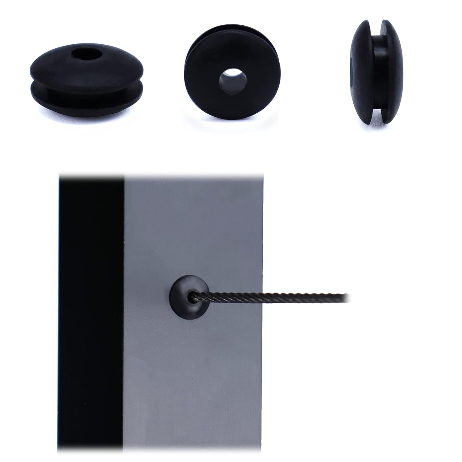 Muzata 250Pack Black Cable Railing Kit 1/8