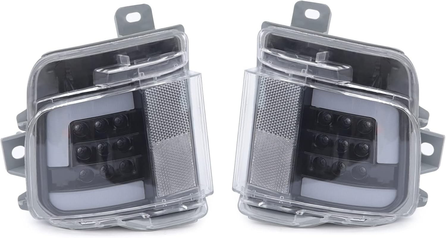 OUKANING - For 2016 2017 2018 Toyota Land Cruiser Lc200 Led Rear Fog Lights Lamps Brake Backup w/ LED bulbs Left and Right (USA STOCK)