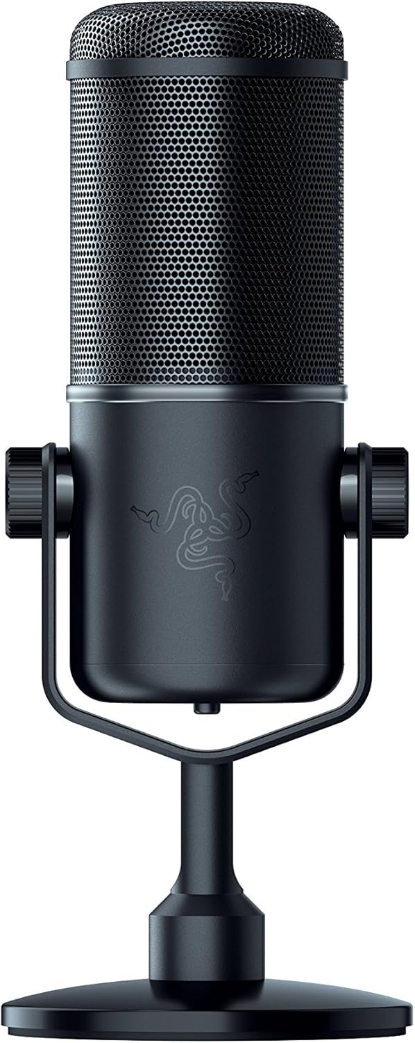 Razer Seiren X: Supercardiod Pick-Up Pattern - Condenser Mic - Built-In Shock Mount - Professional Grade Streaming Microphone - RZ19-02290100-R3U1 (Renewed) Pack of 2