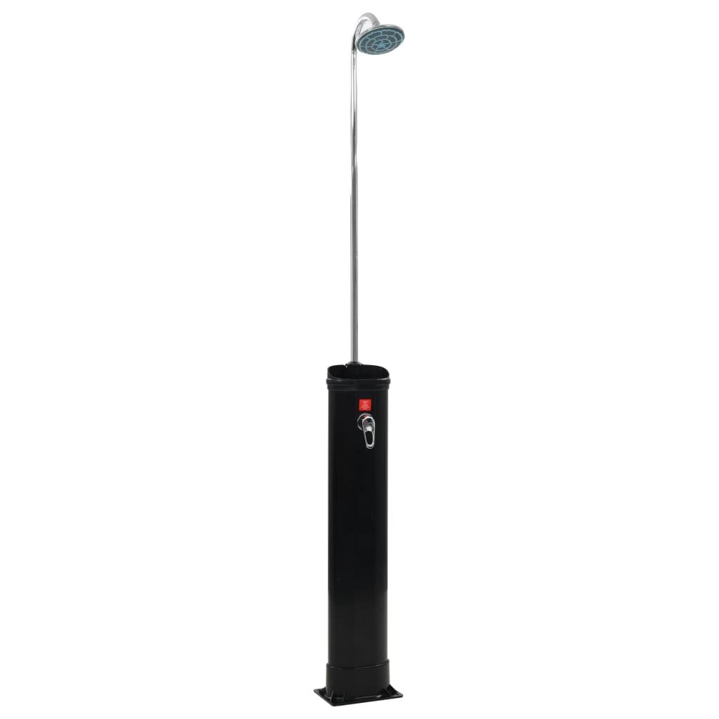 vidaXL Solar Shower Black 84.3x22 4.8 Gal
