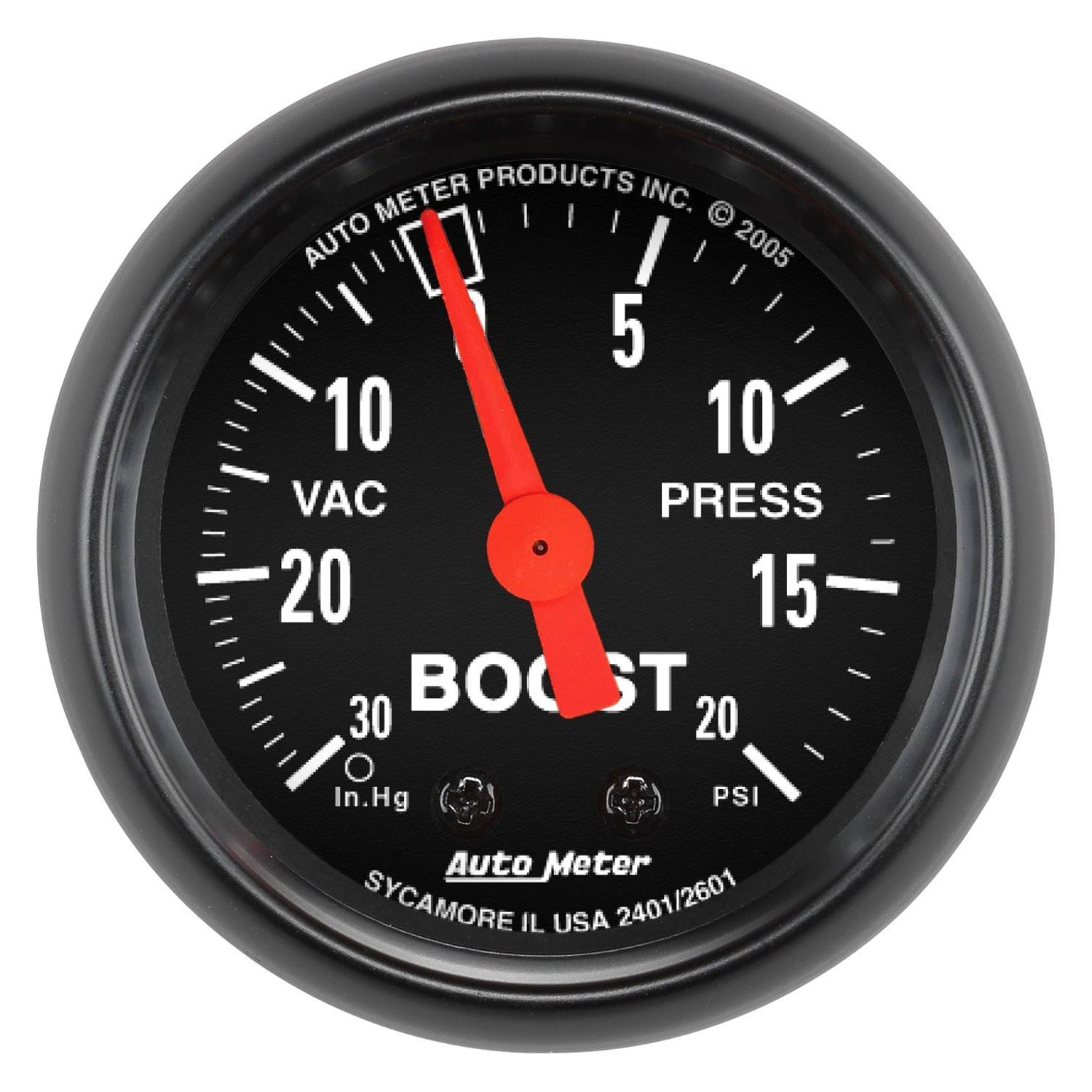 AutoMeter 2601 Z-Series Mechanical Boost/Vacuum Gauge